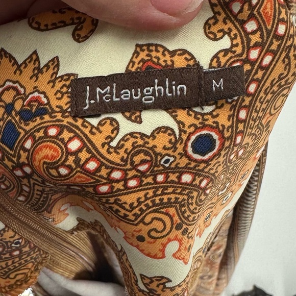 J McLaughlin Catalina Cloth Shift Dress Geometric All Over Print Size Medium - Picture 5 of 5